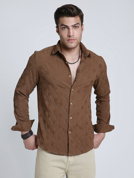 Soil Floral Textured Shirt