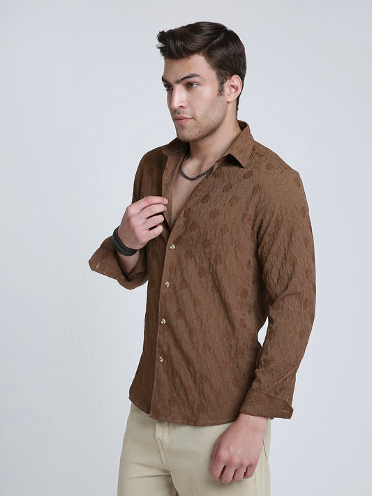 Soil Floral Textured Shirt