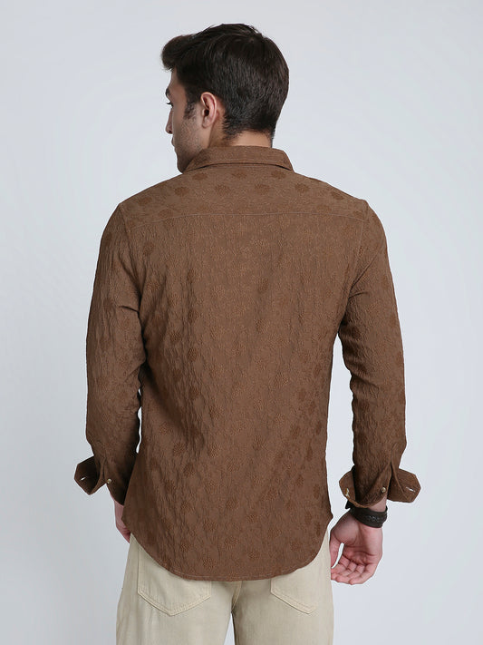 Soil Floral Textured Shirt
