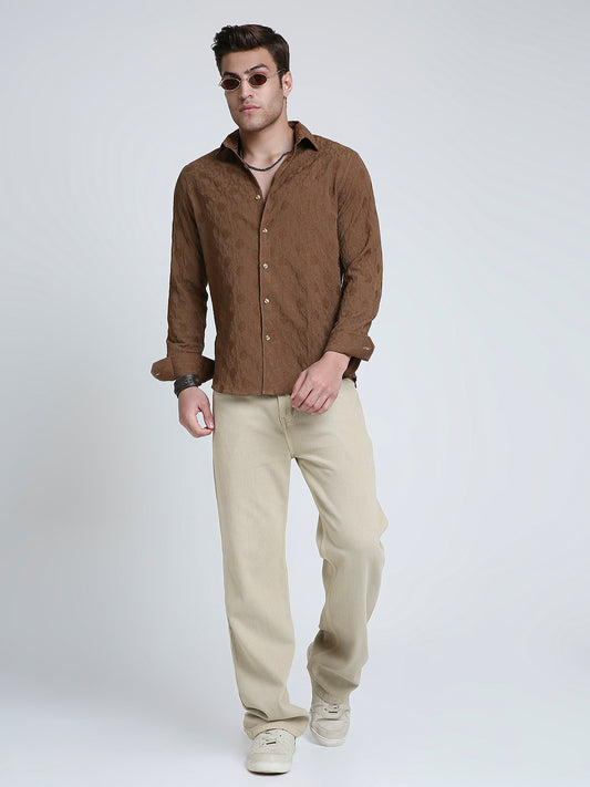 Soil Floral Textured Shirt