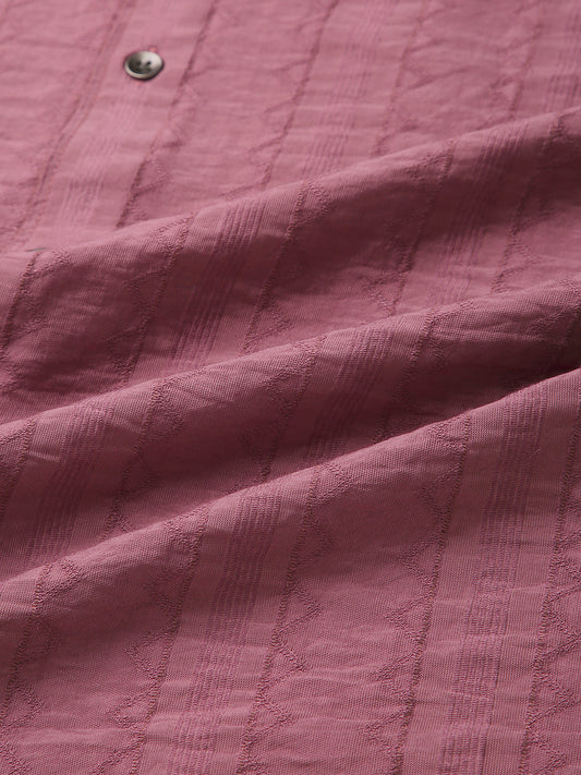 Dusky Rose Pink Jacquard Elegance Shirt