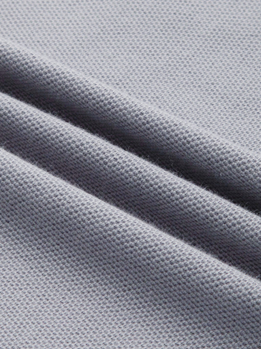 Ash Grey Crest Soft Weave Knit Shirt