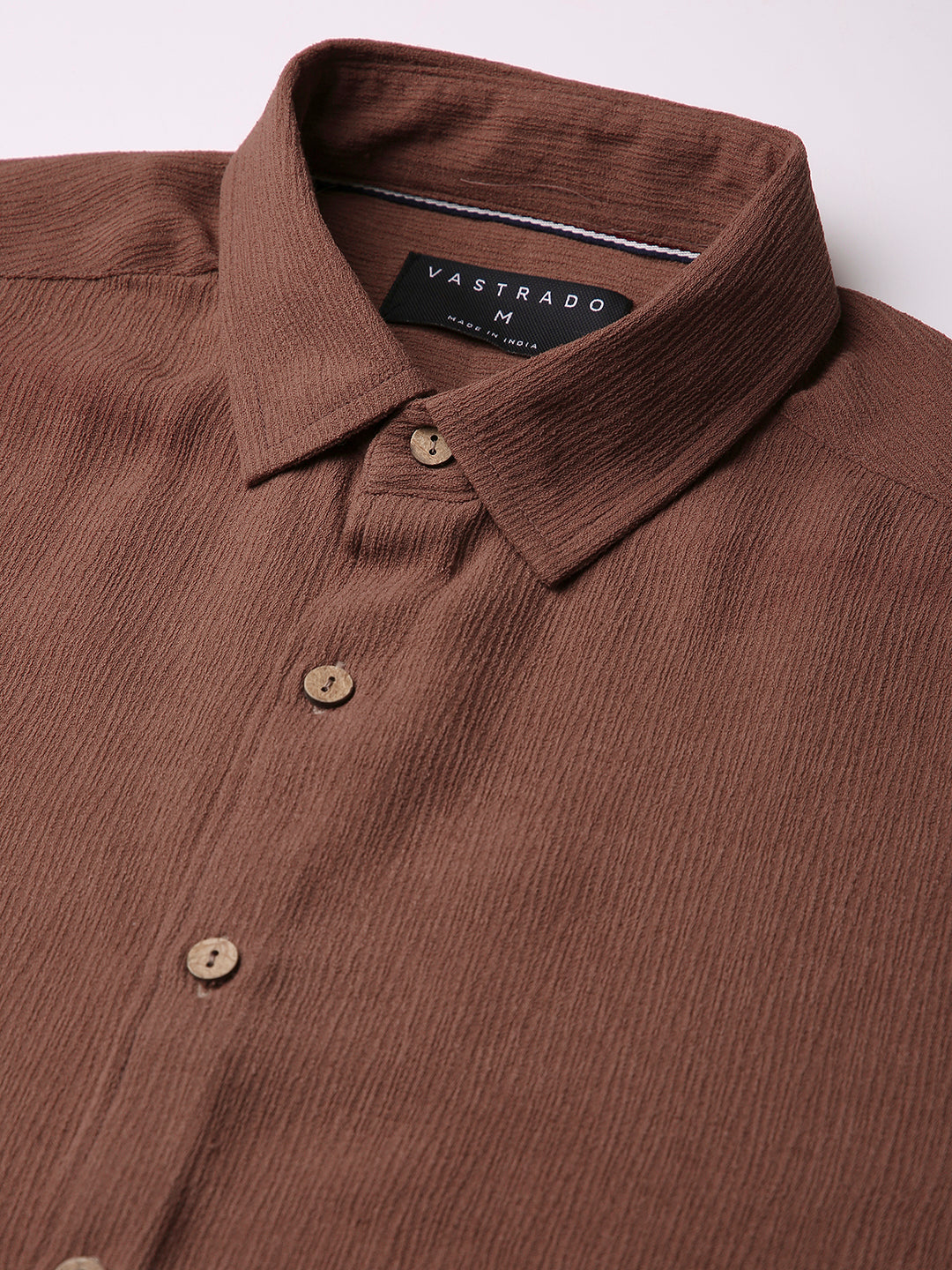 Russet Brown Crinkled Shirt