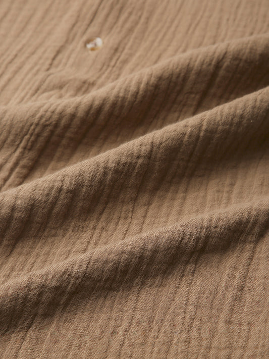 Brown Double Cloth Everyday Shirt