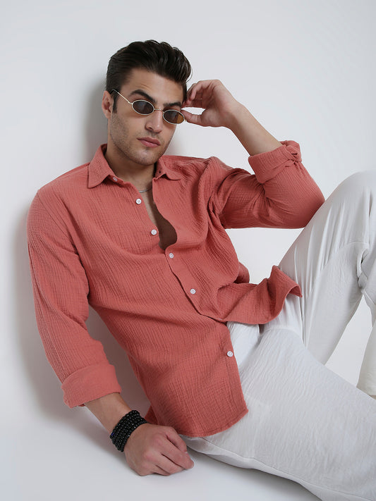Vintage Coral Double Cloth Shirt