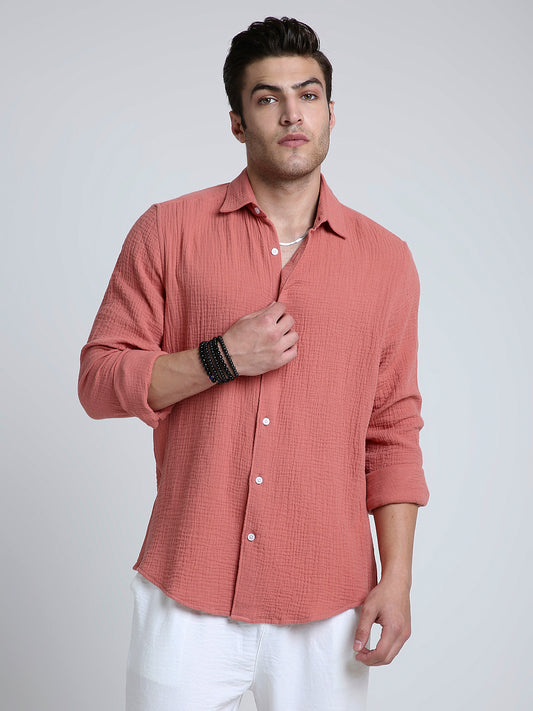 Vintage Coral Double Cloth Shirt