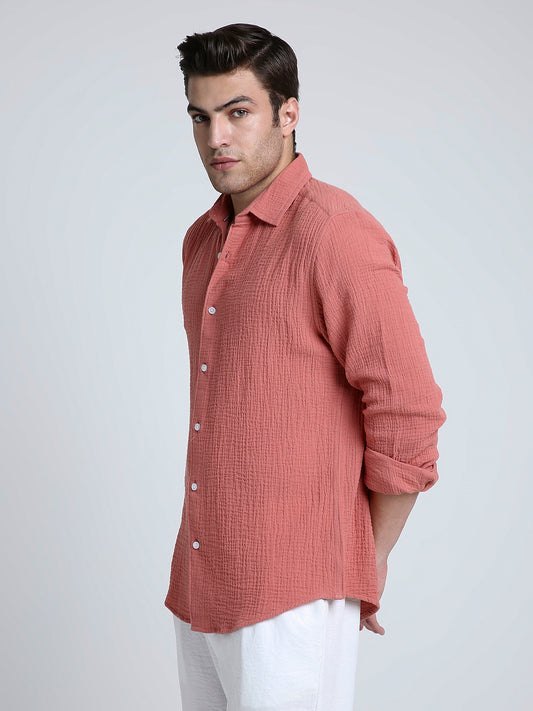 Vintage Coral Double Cloth Shirt