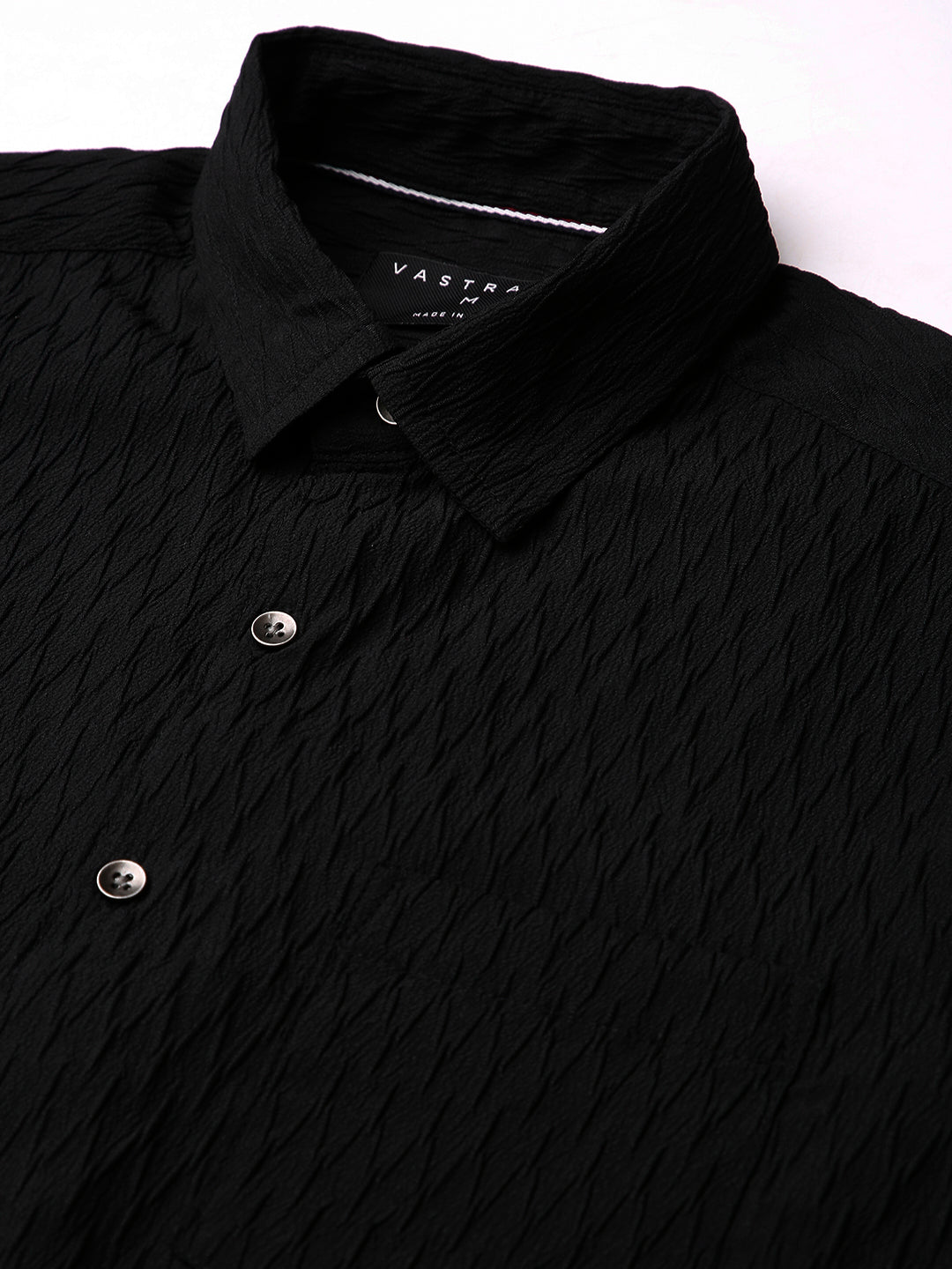 Black Noir Grid Luxe Evening Shirt