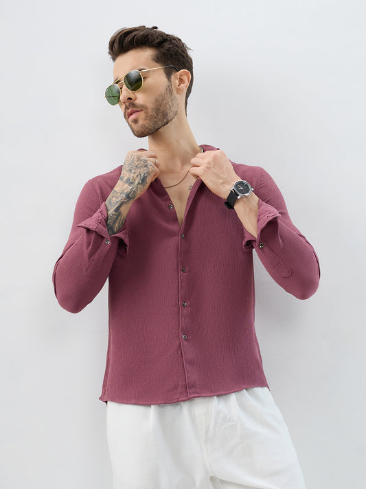Rosewood Breeze Crepe Casual Shirt