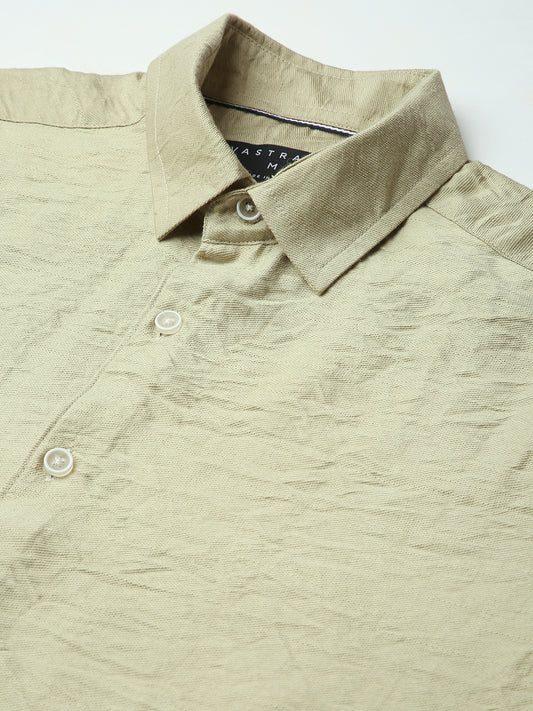 Pale Green Lightweight Crinkled Everyday Shirt