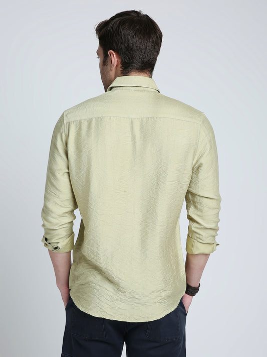Pale Green Lightweight Crinkled Everyday Shirt