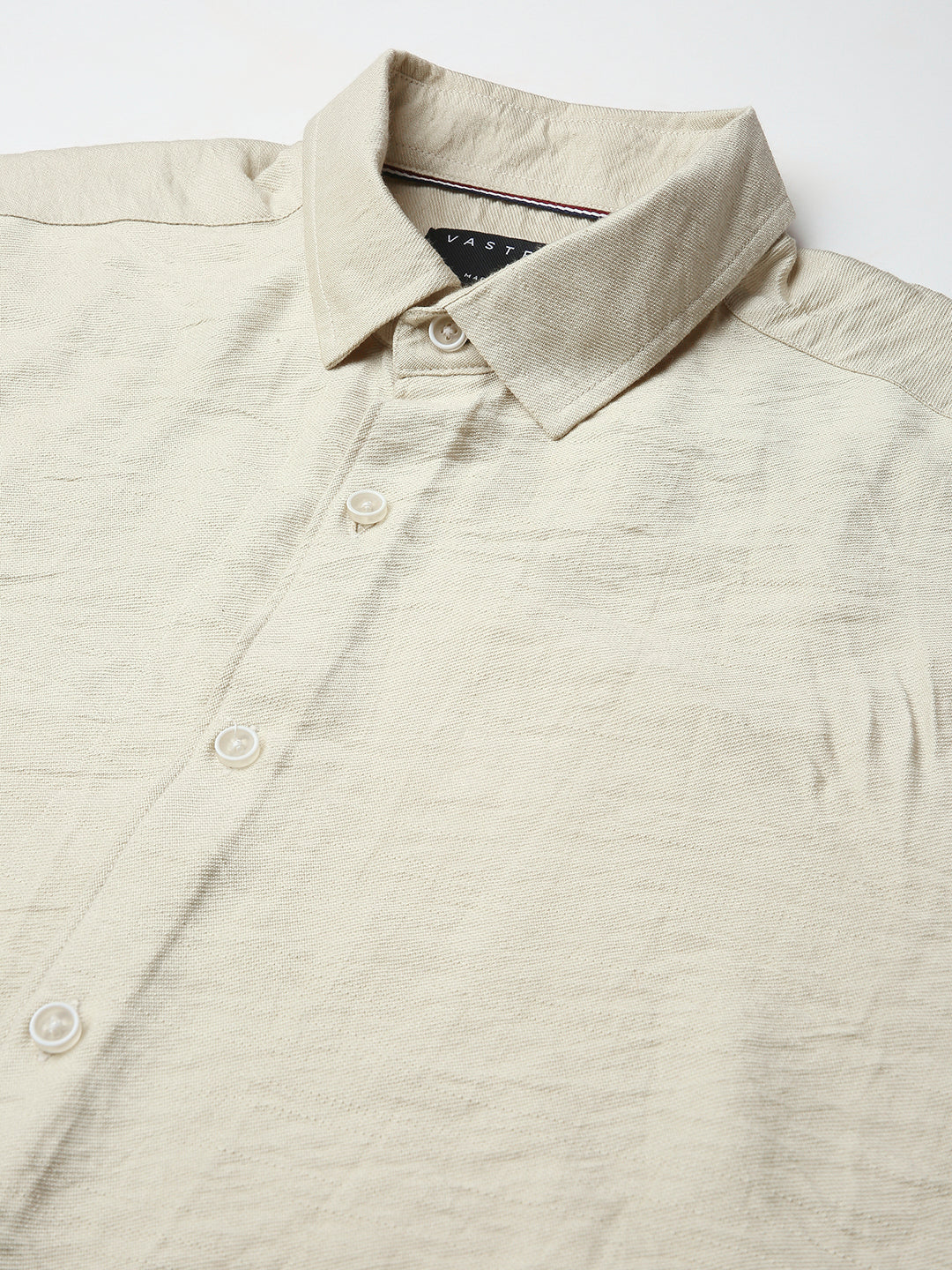 Golden Beige Lightweight Crinkled Shirt