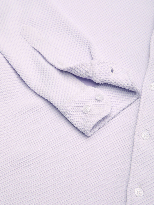 Iced Lavender Micro Weave Textured Shirt