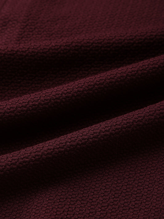 Vintage Maroon Textured Elegance Shirt
