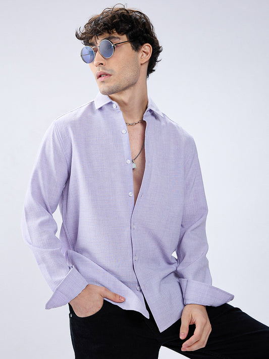 Classic Pastel Lavender Gridline Shirt