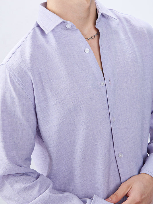 Classic Pastel Lavender Gridline Shirt