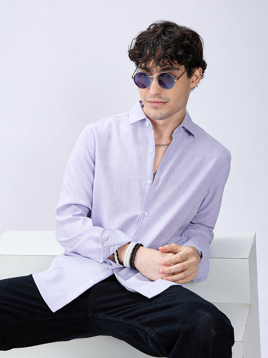 Classic Pastel Lavender Gridline Shirt