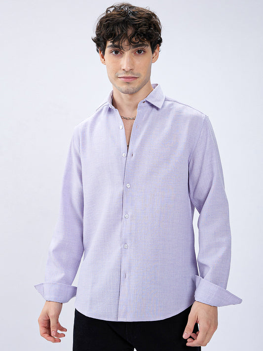 Classic Pastel Lavender Gridline Shirt