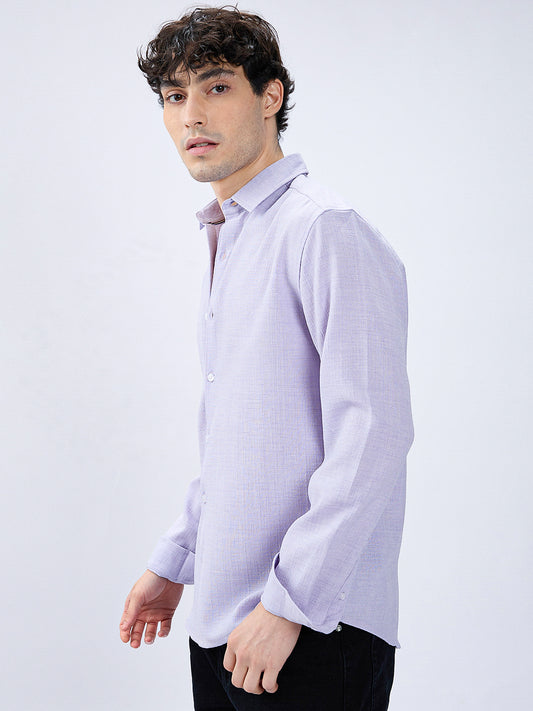 Classic Pastel Lavender Gridline Shirt