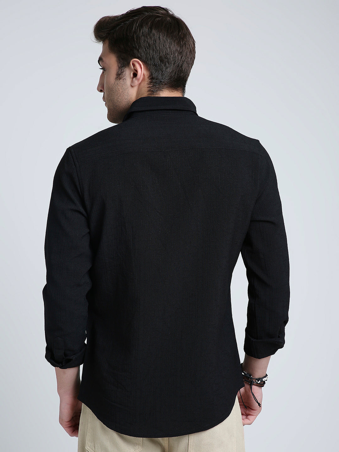 Onyx Black Refined Weave Shirt