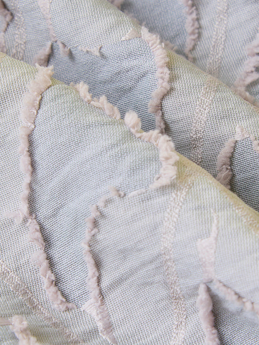 Cloud Mesh Diamond Embossed Frayed Shirt