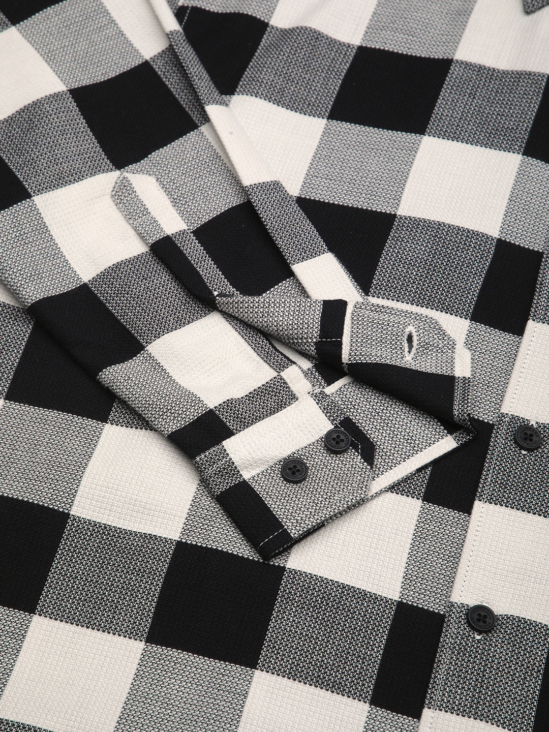 Premium Cotton Monochrome Box Grid Classic Shirt
