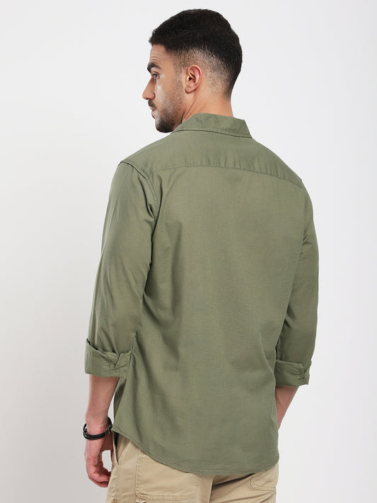 Minimal Olive Haze Everyday Shirt