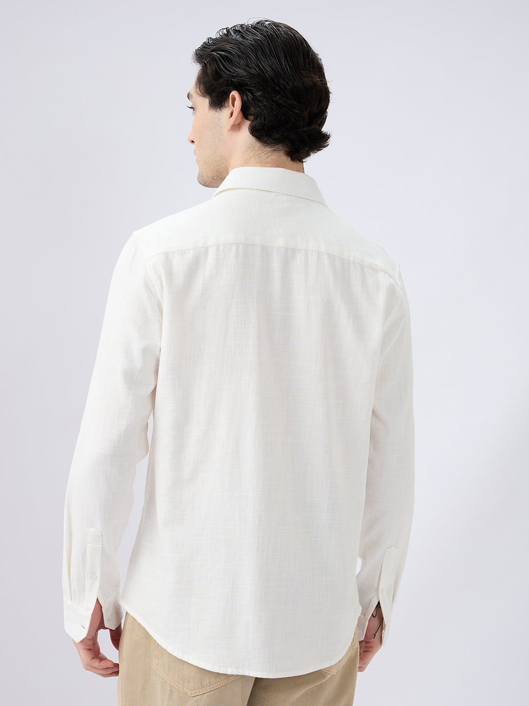 Glacier White Slub Textured Everyday Shirt