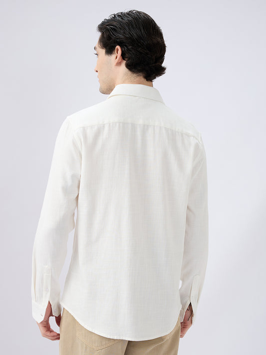 Glacier White Slub Textured Everyday Shirt