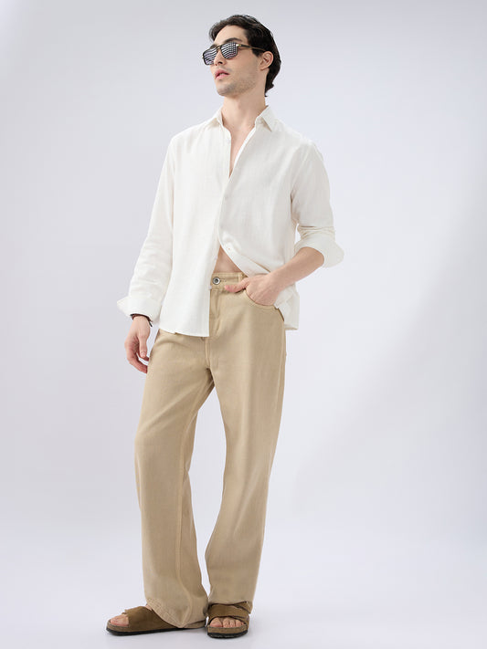 Glacier White Slub Textured Everyday Shirt