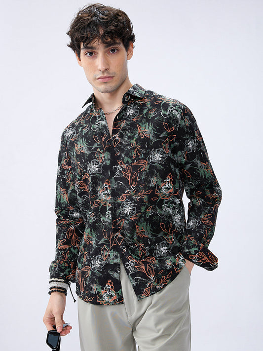 Abstract Eden Blackout Statement Shirt