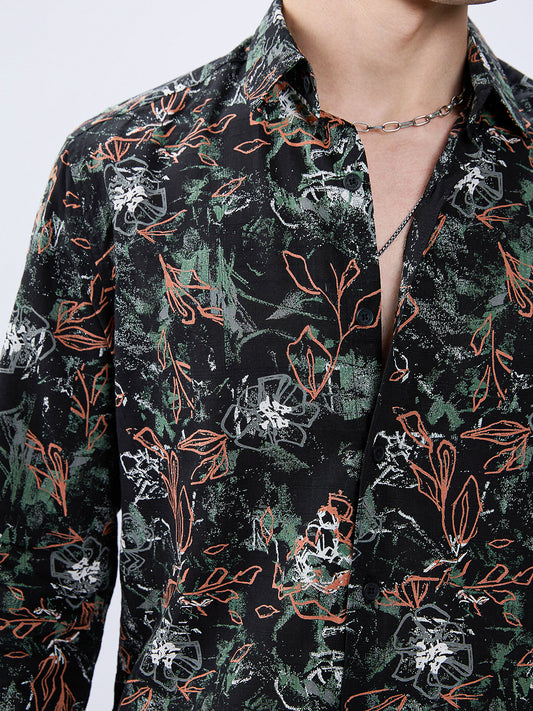 Abstract Eden Blackout Statement Shirt
