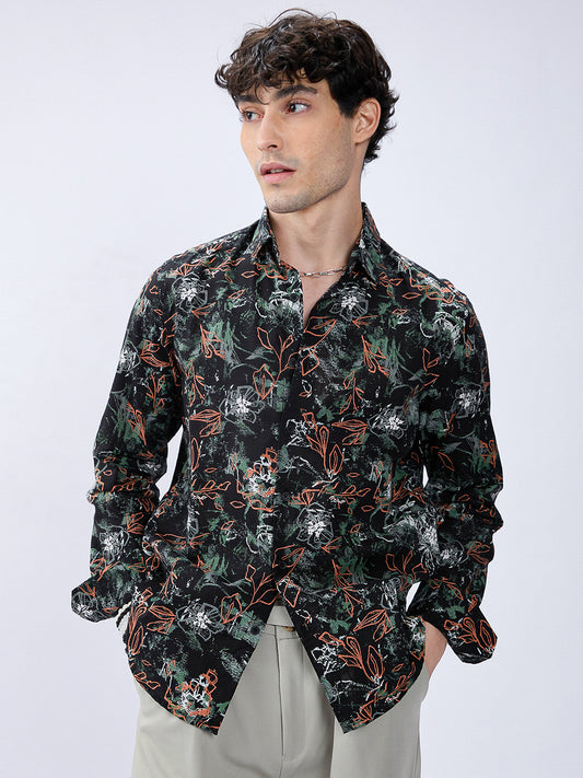 Abstract Eden Blackout Statement Shirt