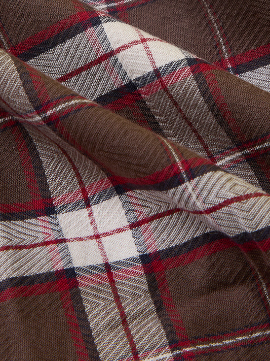 Premium Cotton Elegant Checkmate Brown Shirt