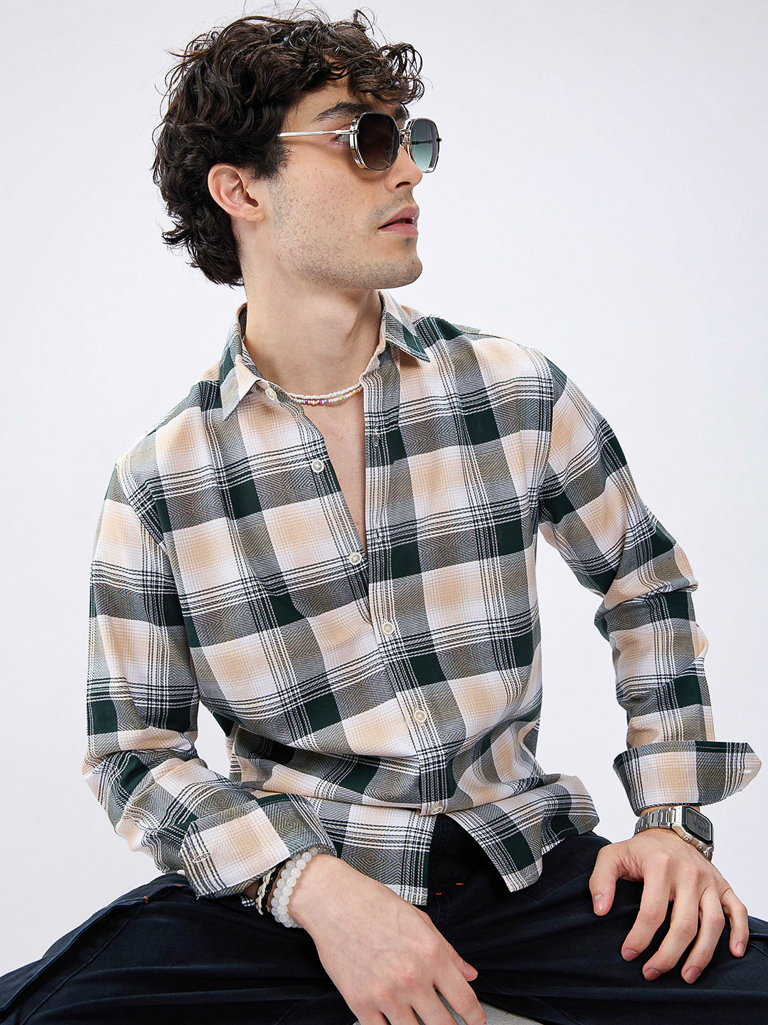 Premium Cotton Nature Hue Tartan Checkered Shirt