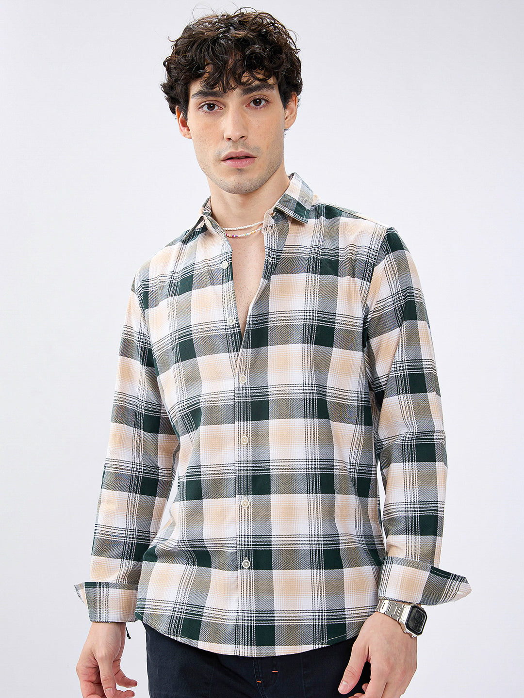 Premium Cotton Nature Hue Tartan Checkered Shirt