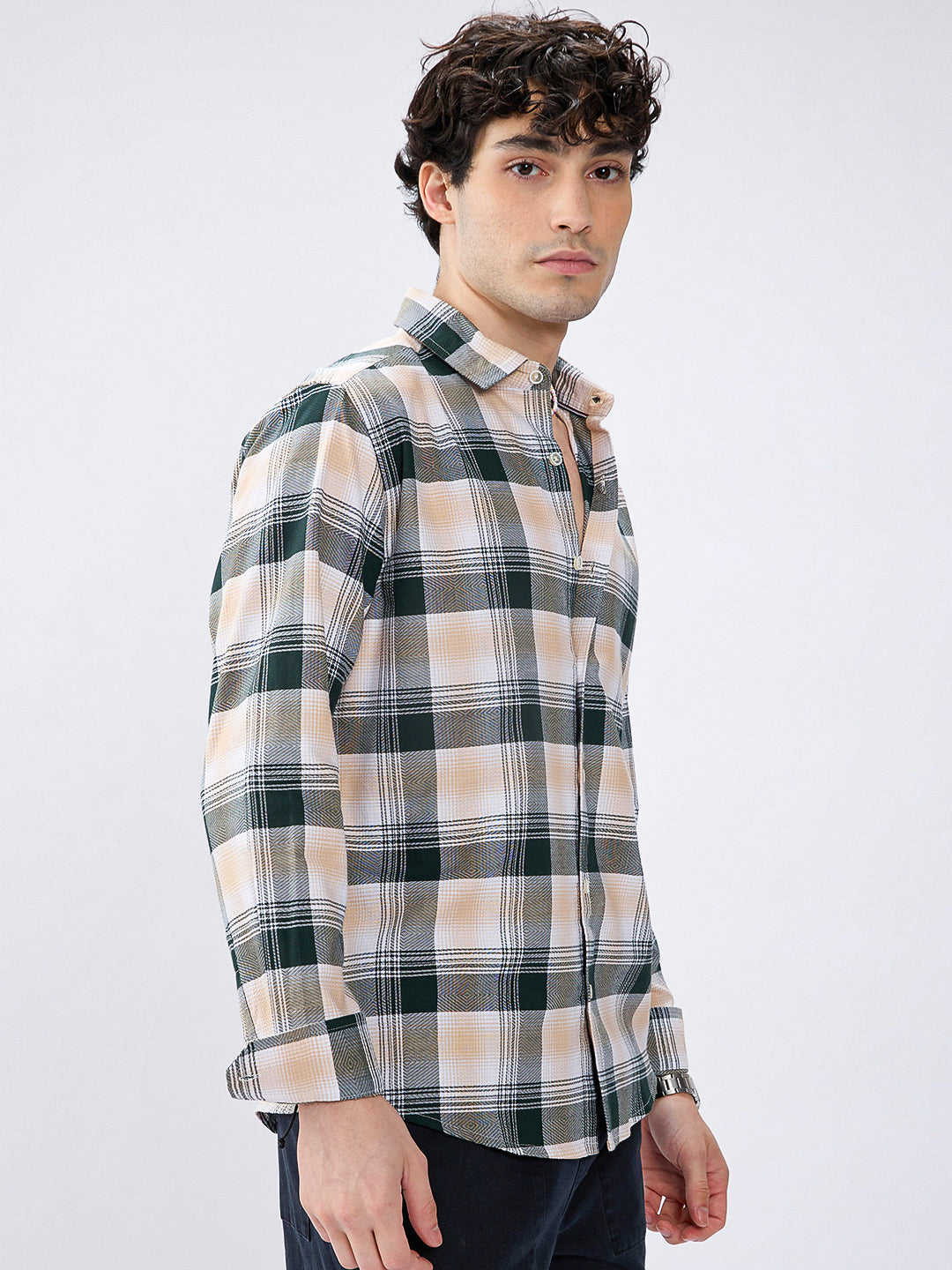 Premium Cotton Nature Hue Tartan Checkered Shirt