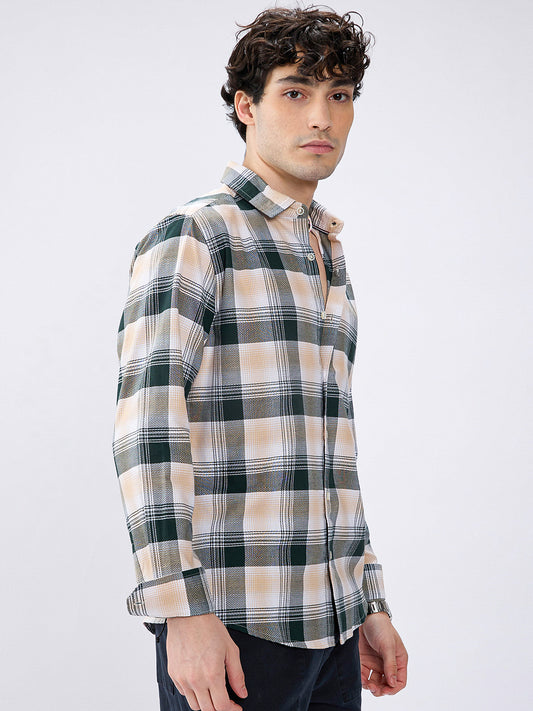 Premium Cotton Nature Hue Tartan Checkered Shirt