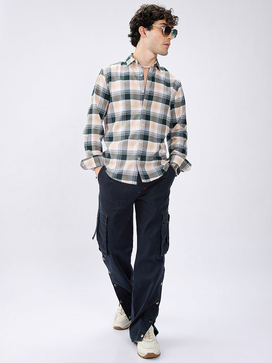 Premium Cotton Nature Hue Tartan Checkered Shirt