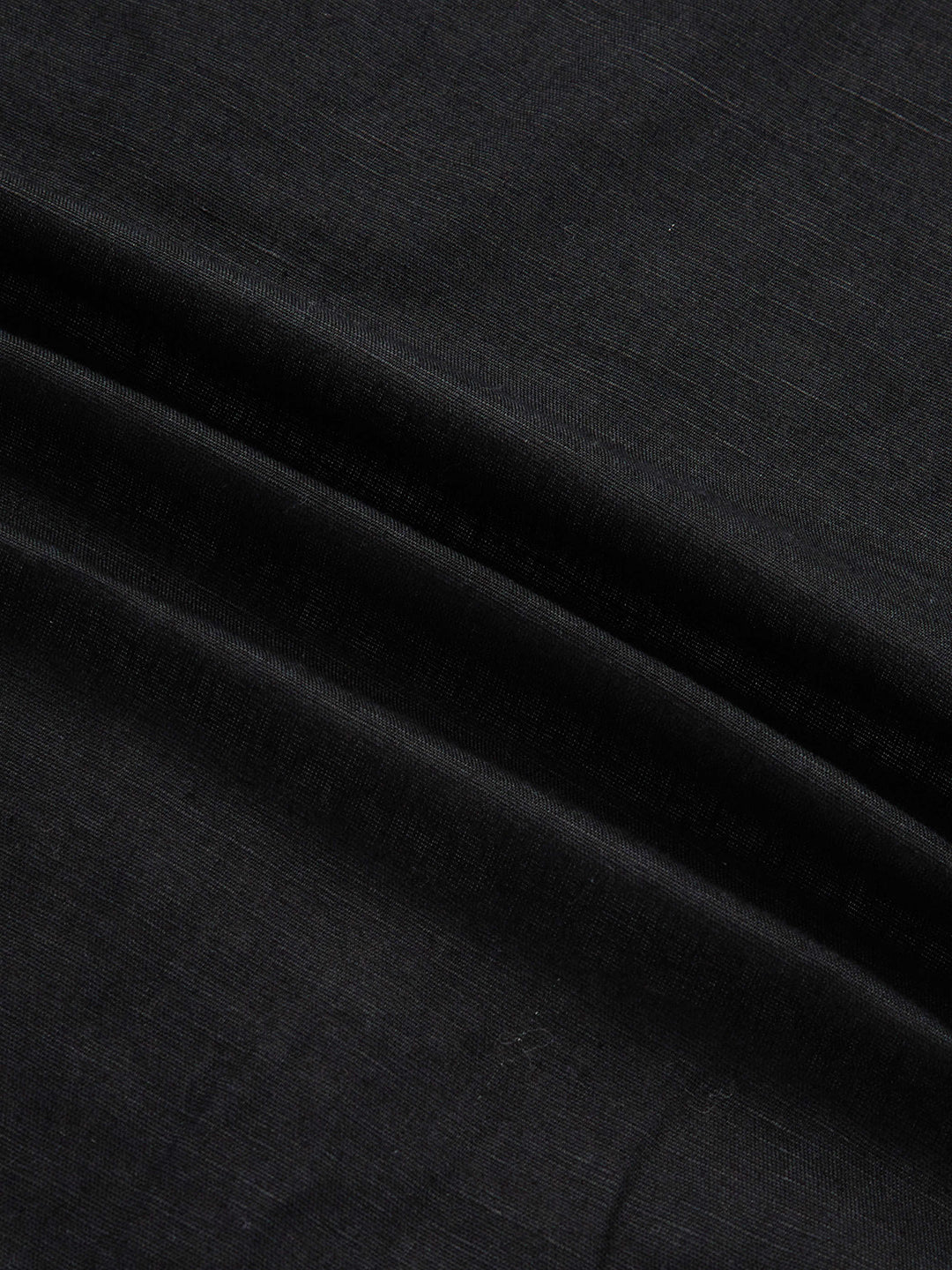Refined Black Luxe Linen Lapel Collar Oversized Shirt