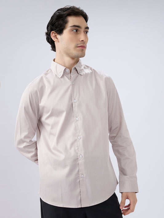 Neutral Grey Edit Satin Shirt