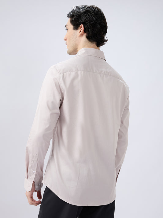 Neutral Grey Edit Satin Shirt
