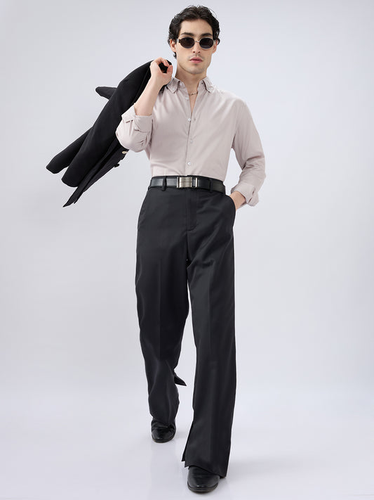 Neutral Grey Edit Satin Shirt