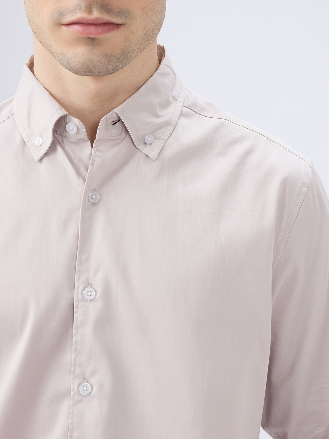 Neutral Grey Edit Satin Shirt
