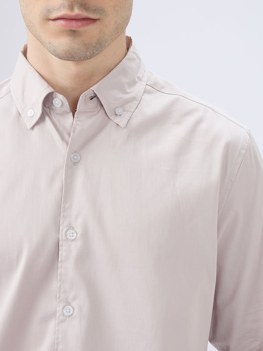 Neutral Grey Edit Satin Shirt