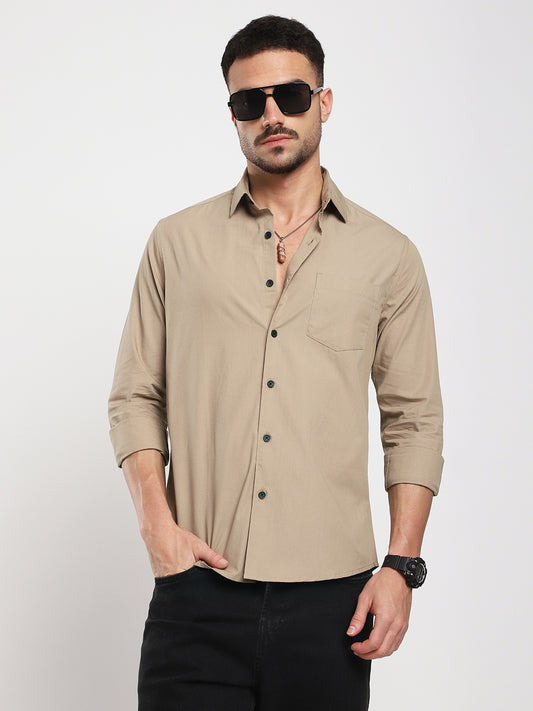 Classic Khaki Poplin Shirt