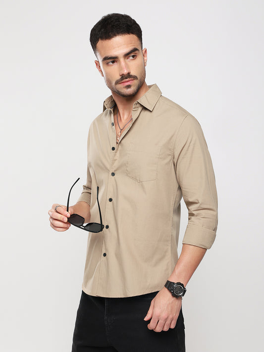 Classic Khaki Poplin Shirt