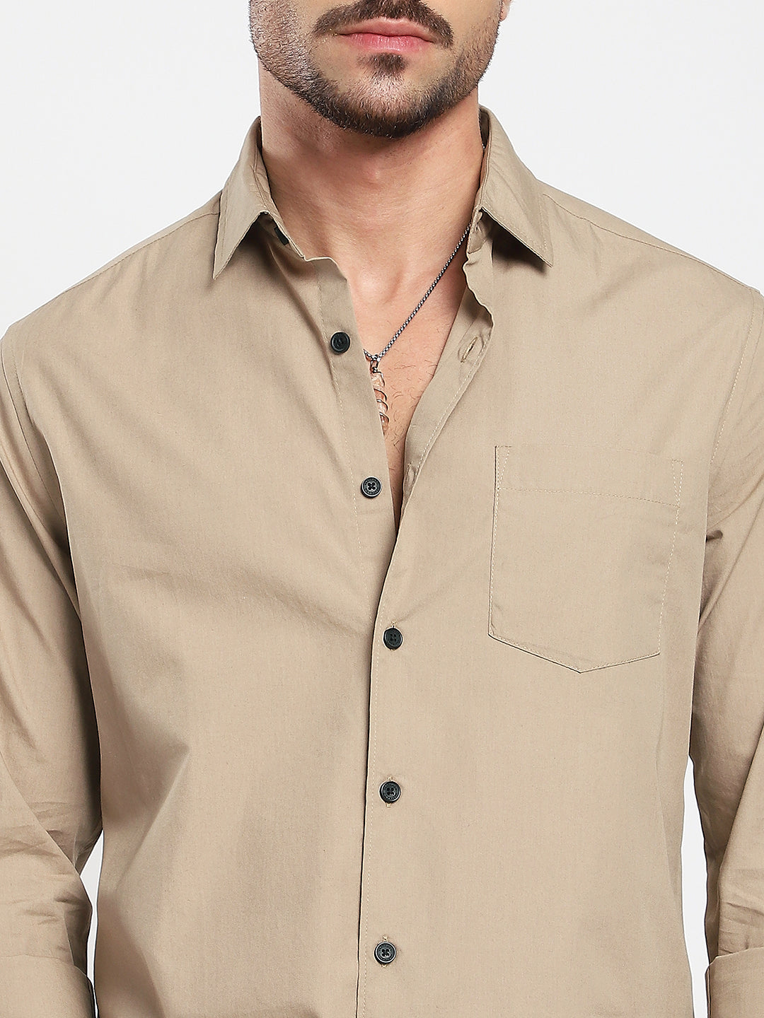Classic Khaki Poplin Shirt