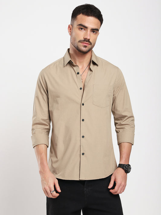 Classic Khaki Poplin Shirt