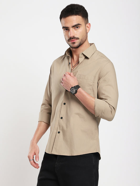 Classic Khaki Poplin Shirt
